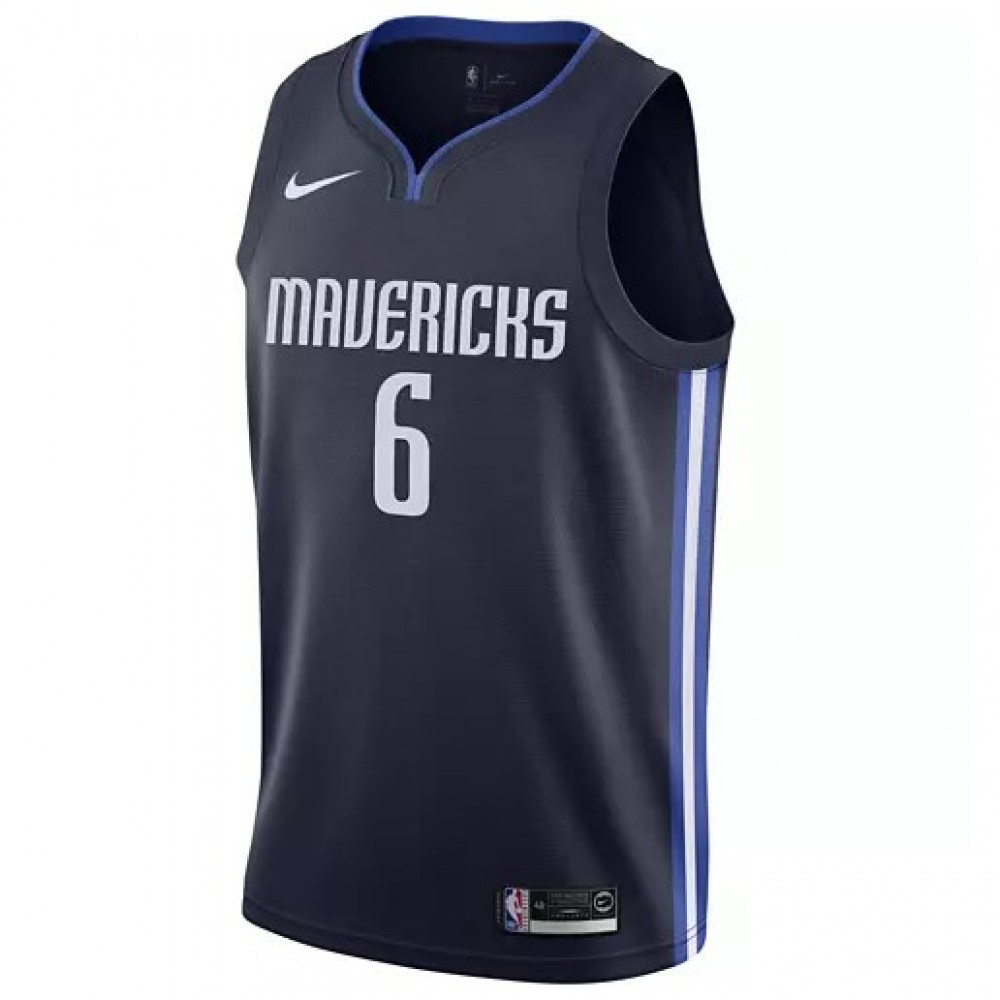 Men's Dallas Mavericks Kristaps Porzingis #6 Navy Finished Swingman Jersey - Statement Edition-Pro Kit Vault | Brand New 26/27 Sports Jerseys